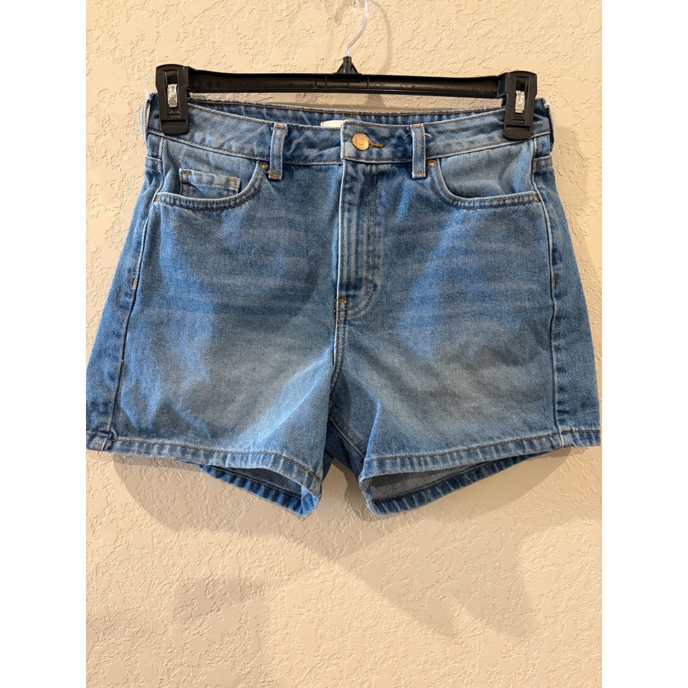 C&A Womens High Waisted Denim Shorts Light Wash Blue Size Juniors 5
